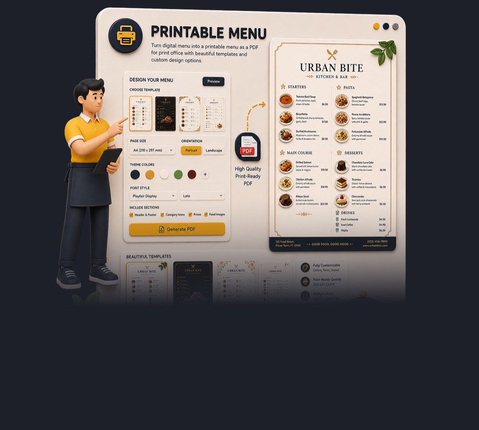 Printable Menu